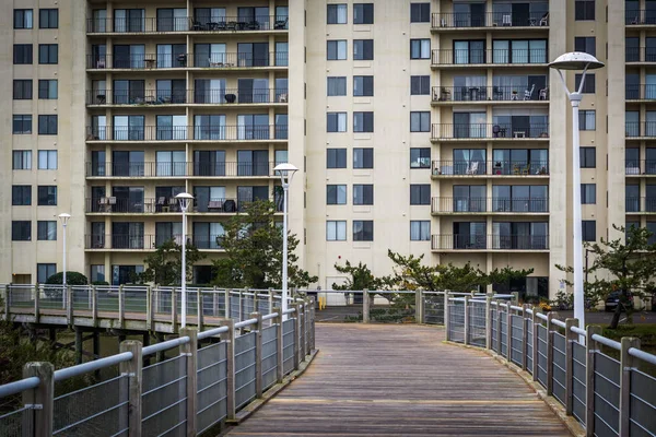 Boardwalk över sjön Holly, i Virginia Beach, Virginia. — Stockfoto