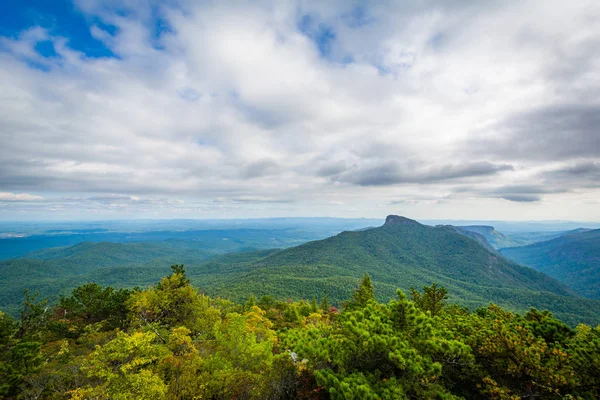 Pohled z hora Hawksbill, Blue Ridge Mountains na — Stock fotografie