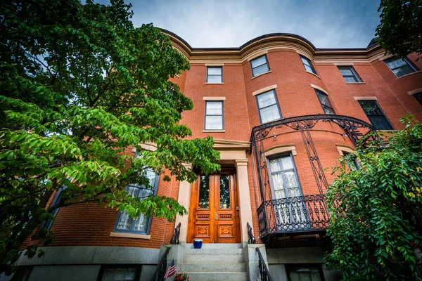 Edificios históricos en Bunker Hill, en Charlestown, Boston, Massa — Foto de Stock