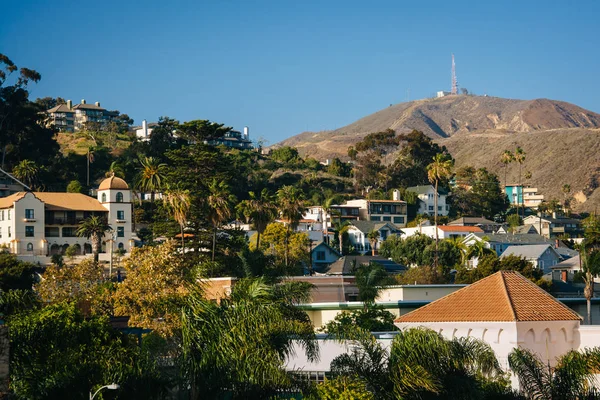 Widok na budynki i wzgórza w centrum Ventura, Kalifornia. — Zdjęcie stockowe