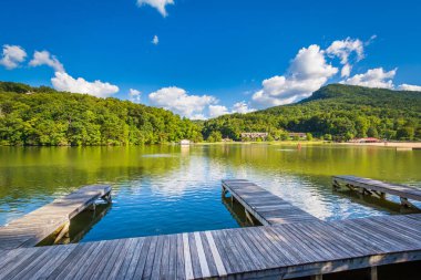 Dock Lake Lure, Lake Lure, Kuzey Carolina içinde.