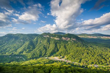 View of mountains from Chimney Rock State Park, North Carolina. clipart