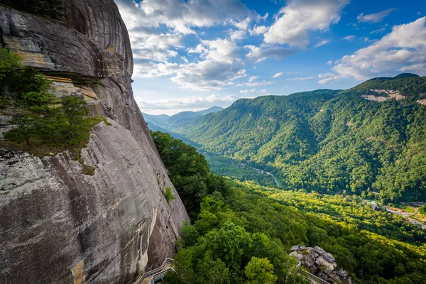 Veduta delle montagne dal Chimney Rock State Park, Carolina del Nord . — Foto Stock