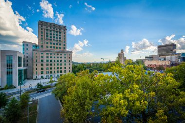 Şehir Asheville, N Buncombe İlçesi Adliye görünümünü
