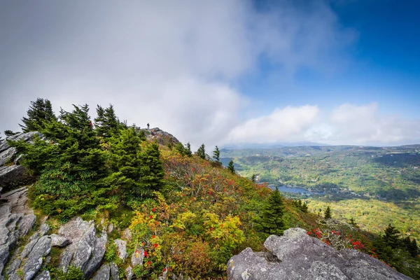Utsikt över Blue Ridge Mountains från farfar berg, Nort — Stockfoto