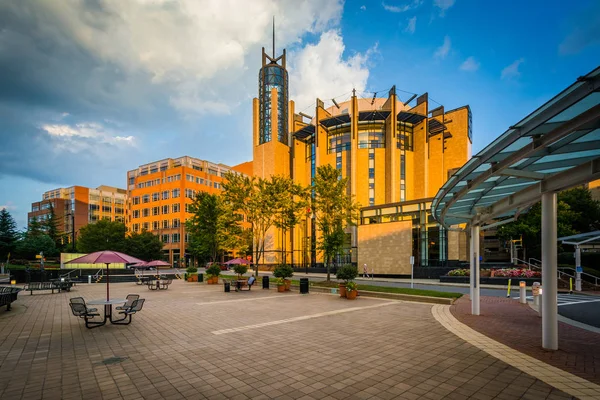 Edifícios e espaço aberto na Johnson & Wales University, em Charl — Fotografia de Stock