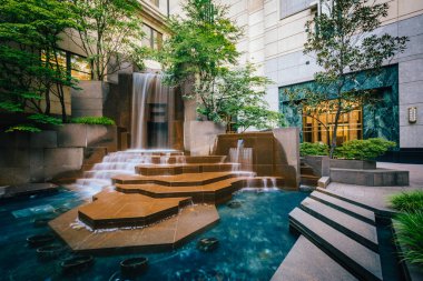 Şehir dışına Charlotte, Kuzey Caroli Thomas Polk Park'ta çeşmeler