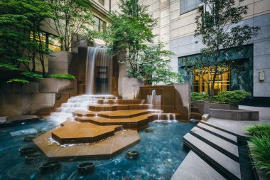 Şehir dışına Charlotte, Kuzey Caroli Thomas Polk Park'ta çeşmeler