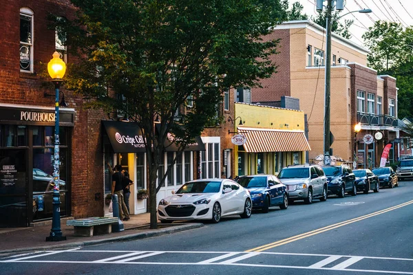 Bisnis di Davidson Street, di NoDa, Charlotte, North Carolin — Stok Foto