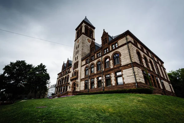 City Hall, a Central Square, a Cambridge, Massachusetts . — Foto Stock