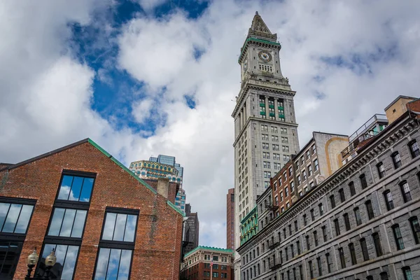 A Custom House Tower, em Boston, Massachusetts . — Fotografia de Stock