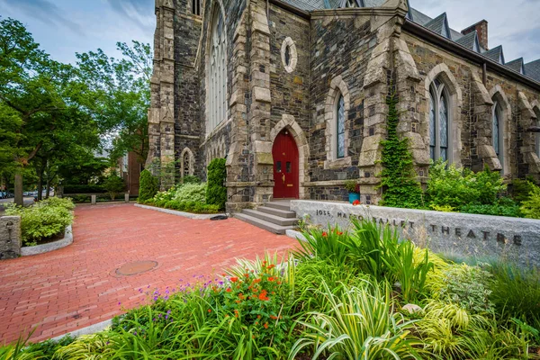 Oude Cambridge Doopsgezinde kerk, in Cambridge (Massachusetts). — Stockfoto