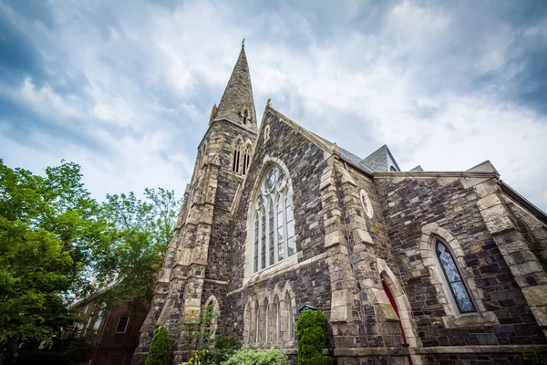 Oude Cambridge Doopsgezinde kerk, in Cambridge (Massachusetts). — Stockfoto