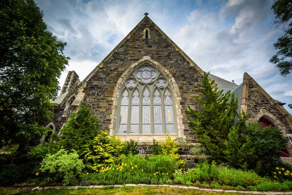 Старая Кембриджская баптистская церковь, Кембридж, Массачусетс . — стоковое фото