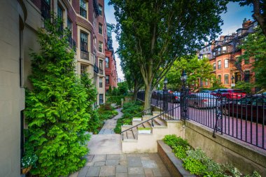 Bahçeleri ve konut Back Bay, Boston, Massachus içinde