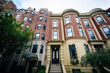 Back Bay, Boston, Massachusetts tarihi binalar.