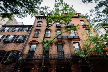 Beacon Hill, Boston, Massachusetts tarihi binalar.