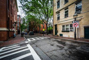 Kavşak ve Beacon Hill, Boston, Mass tarihi binalarda