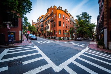 Kavşak ve Beacon Hill, Boston, Mass tarihi binalarda