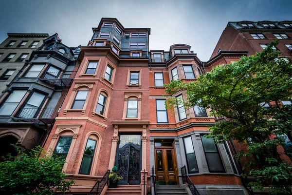 Historic buildings in Back Bay, Boston, Massachusetts. — Stock Photo, Image