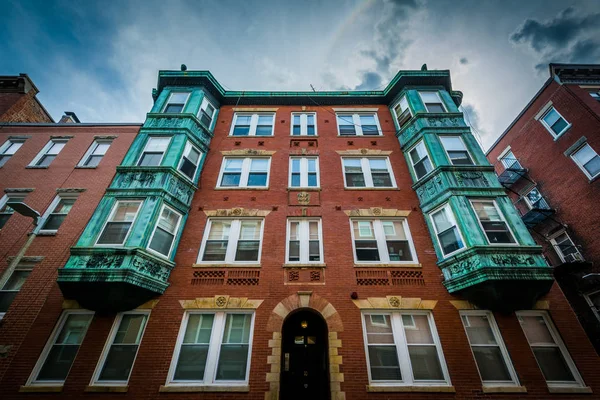 Edificios históricos en el extremo norte de Boston, Massachusetts . — Foto de Stock