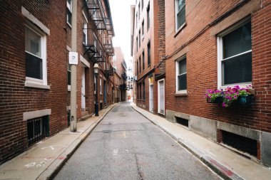 North End Boston, Massachusetts dar sokak.