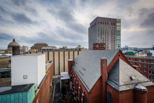 View of buildings in Back Bay, Boston, Massachusetts. — Stock Photo, Image