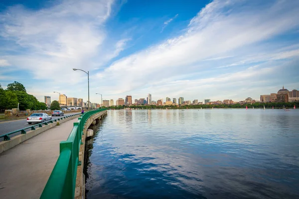Charles River, i Cambridge, Massachusetts. — Stockfoto
