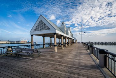 Waterfront Park, Charleston, Güney Caroli iskelede Balık tutma