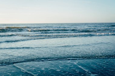 Dalgalar Atlantik Okyanusu, Folly Beach, Güney Carolina.