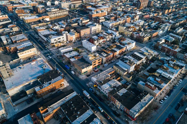 A légi felvétel a Highlandtown, Baltimore-ban. — Stock Fotó