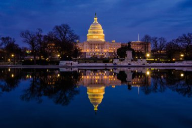 Gece, Washington, Dc, ABD Capitol.