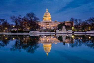 Gece, Washington, Dc, ABD Capitol.