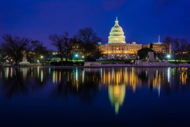 Gece, Washington, Dc, ABD Capitol.