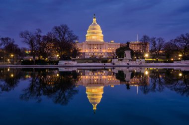 Gece, Washington, Dc, ABD Capitol.