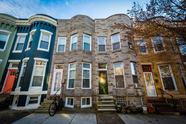 Row houses in Hampden, Baltimore, Maryland.