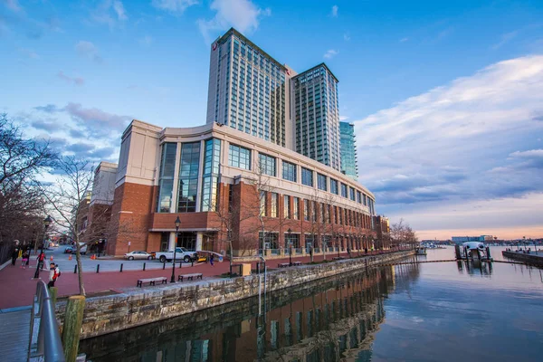 Edificios modernos en Harbor East, Baltimore, Maryland . — Foto de Stock