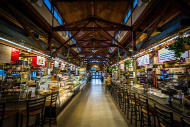 The interior of Broadway Market, in Fells Point, Baltimore, Mary clipart