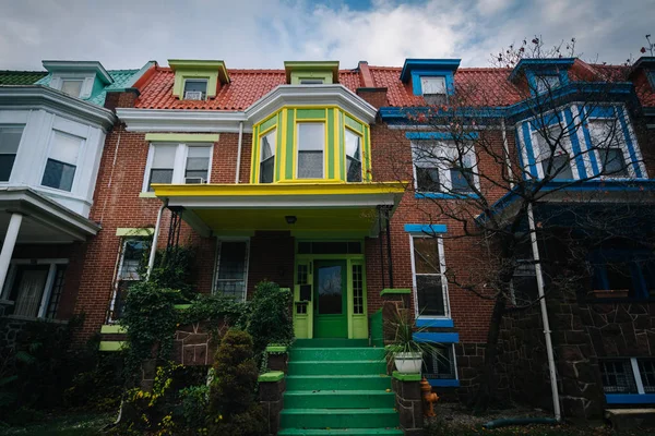 Row houses in Remington, Baltimore, Maryland.