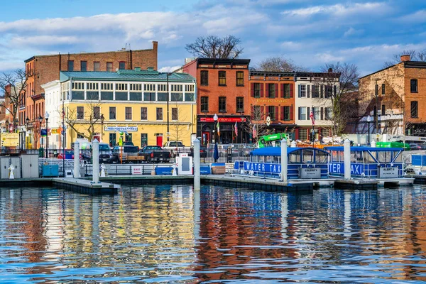 Veduta del lungomare di Fells Point a Baltimora, Maryland . — Foto Stock