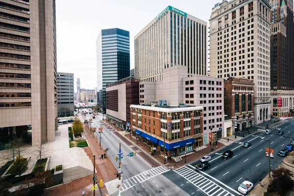 Toon van de snijlijn van licht Street en Lombard Street, in — Stockfoto