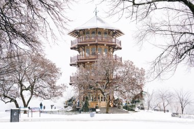 Patterson Park Pagoda içinde Baltimore, Maryland karda.