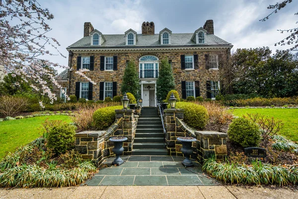 Casa histórica em Guilford, Baltimore, Maryland . — Fotografia de Stock