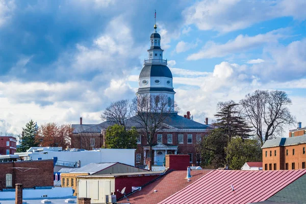 Vista de la Casa Estatal de Maryland, en Annapolis, Maryland . — Foto de Stock