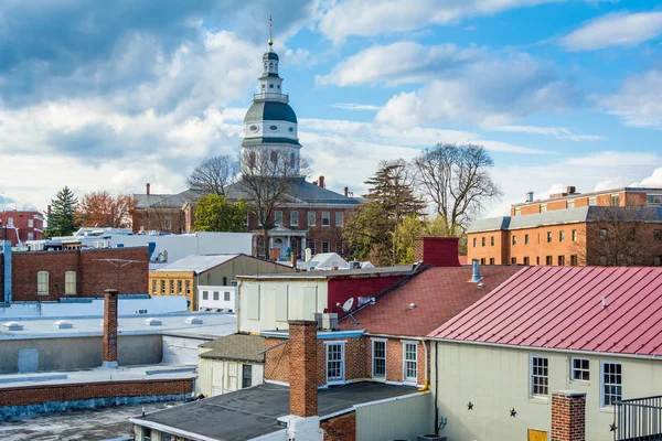 Vista de la Casa Estatal de Maryland, en Annapolis, Maryland . —  Fotos de Stock
