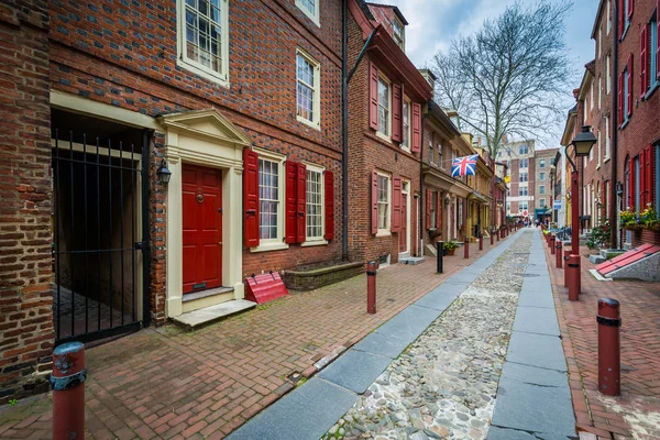 Elfreth'ın sokakta, Old City, Philadelphia, Pennsylvania. — Stok fotoğraf