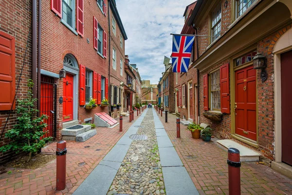 Elfreth'ın sokakta, Old City, Philadelphia, Pennsylvania. — Stok fotoğraf