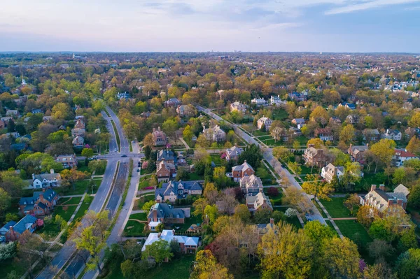 Vue aérienne de Guilford, à Baltimore, Maryland . — Photo