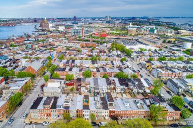 Riverside Park ve Locust noktasında Baltimore, Ma havadan görünümü
