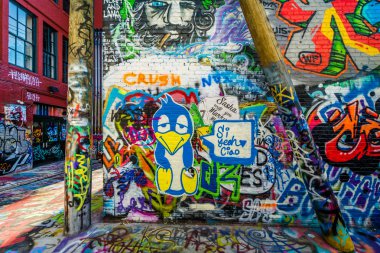 Grafiti sokak içinde Baltimore, Maryland, sokak sanatı.